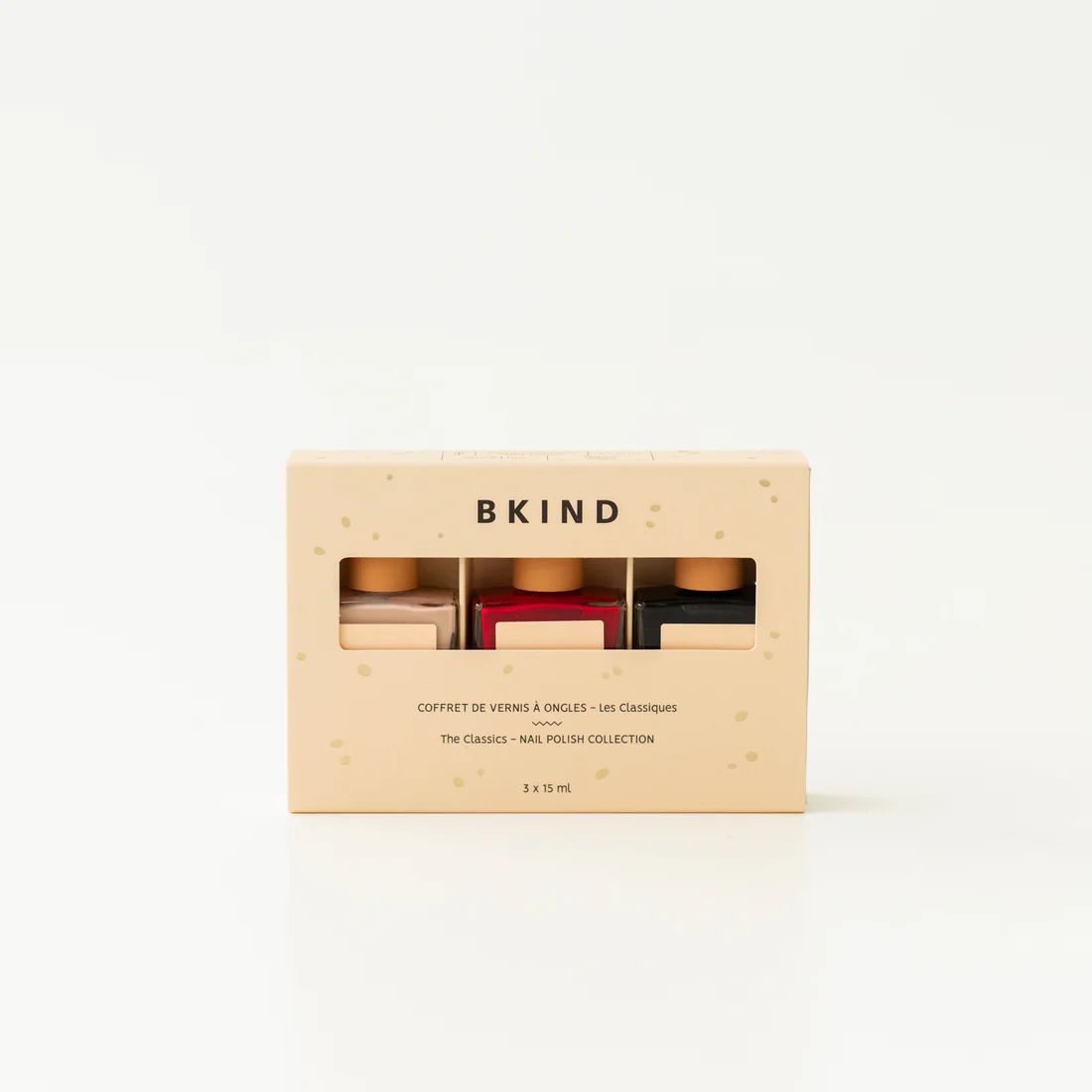 Coffret de vernis à ongles véganes non-toxiques qualité professionnelle (Qc) trio