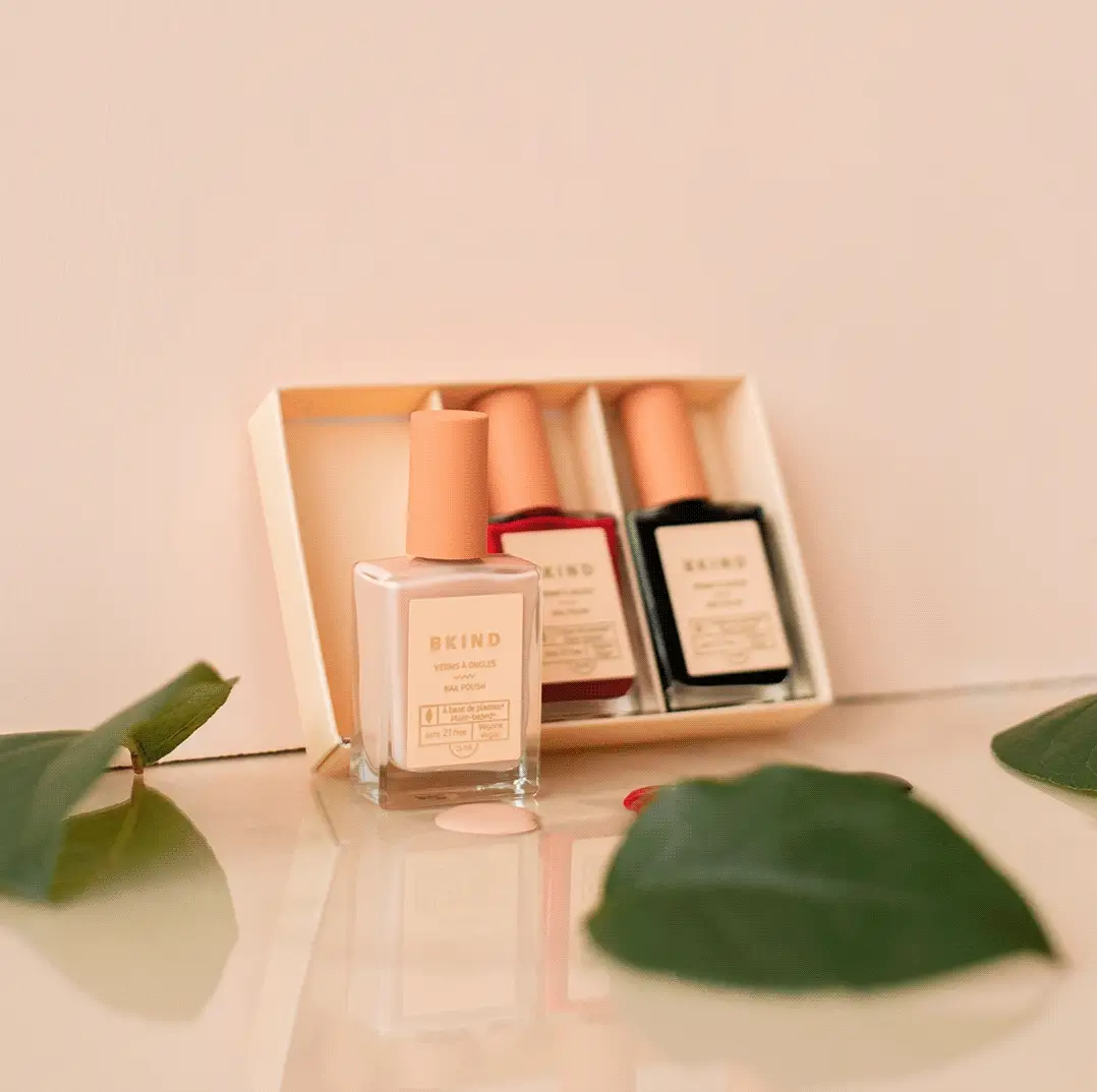 Coffret de vernis à ongles véganes non-toxiques qualité professionnelle (Qc) trio
