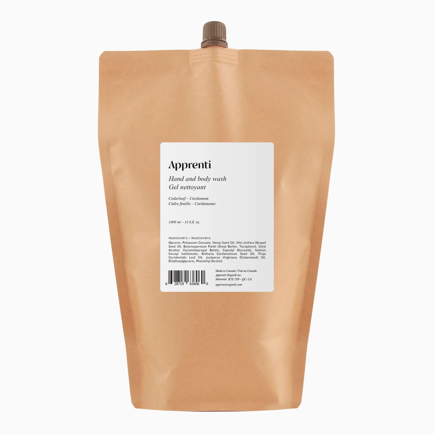 Recharge 1K Gel thérapeutique Feuille de cèdre &amp; Cardamome (Qc)