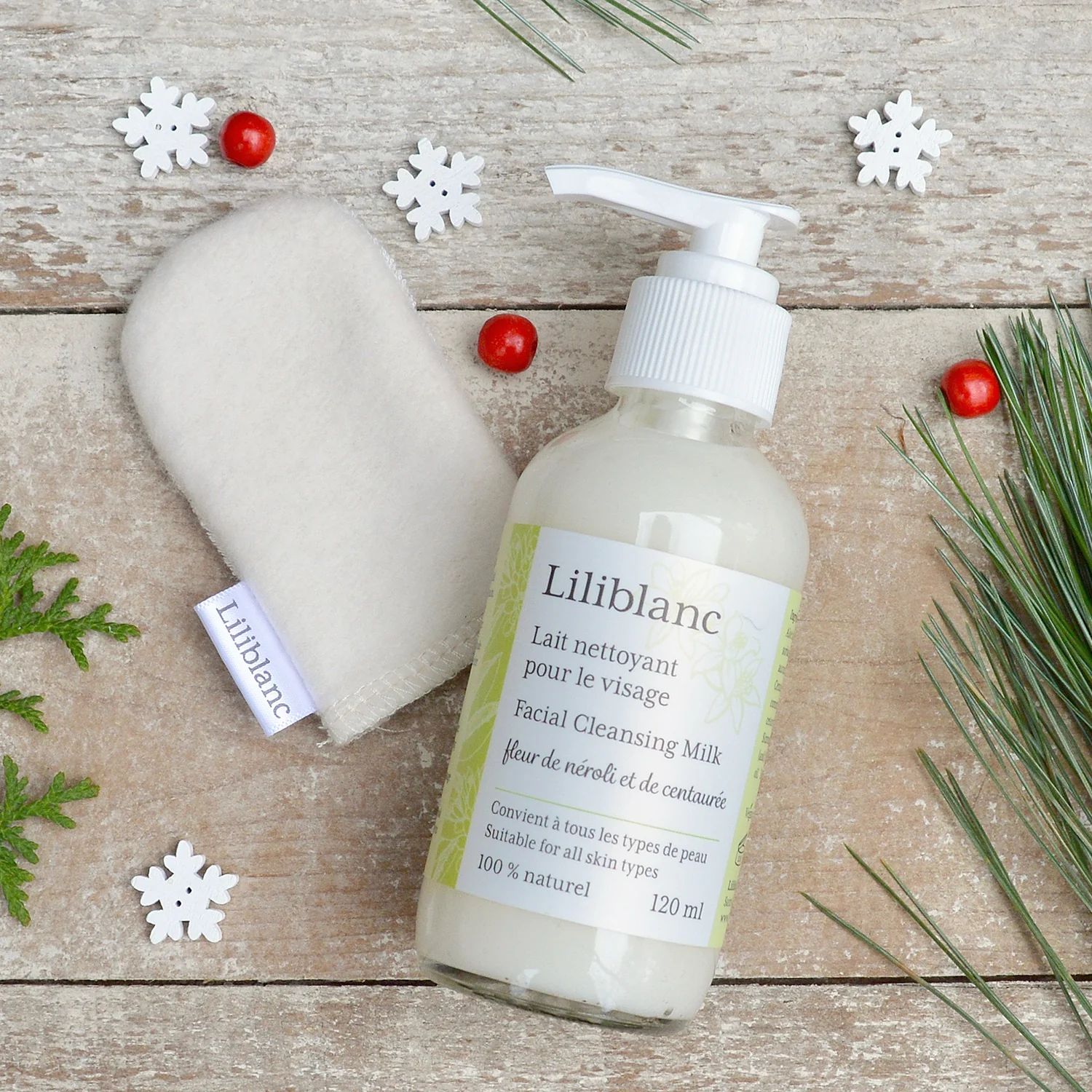 Lait nettoyant naturel au Fleur de néroli &amp; de centaurée (Qc)