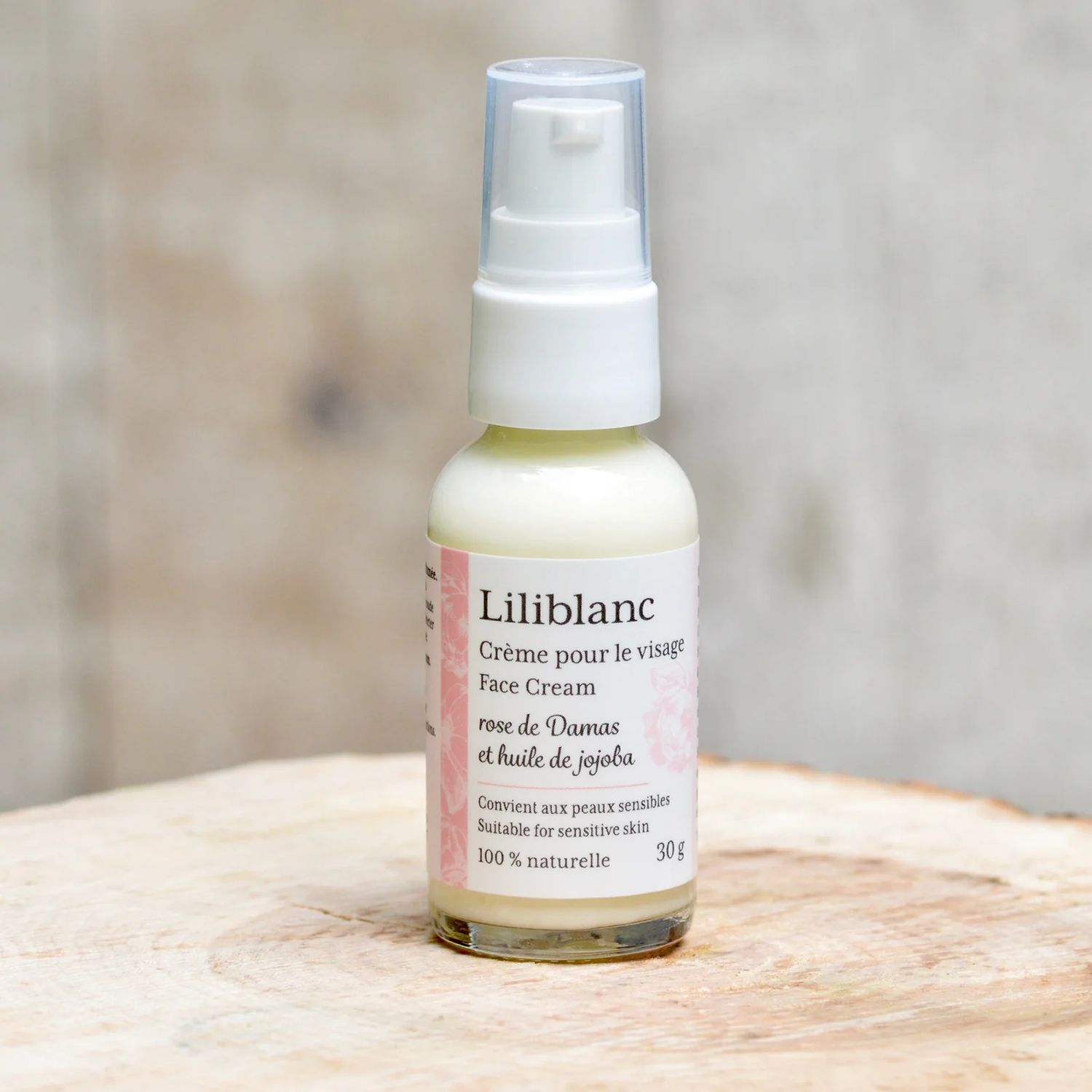 Crème naturel pour le visage - rose de Damas &amp; jojoba (Qc)