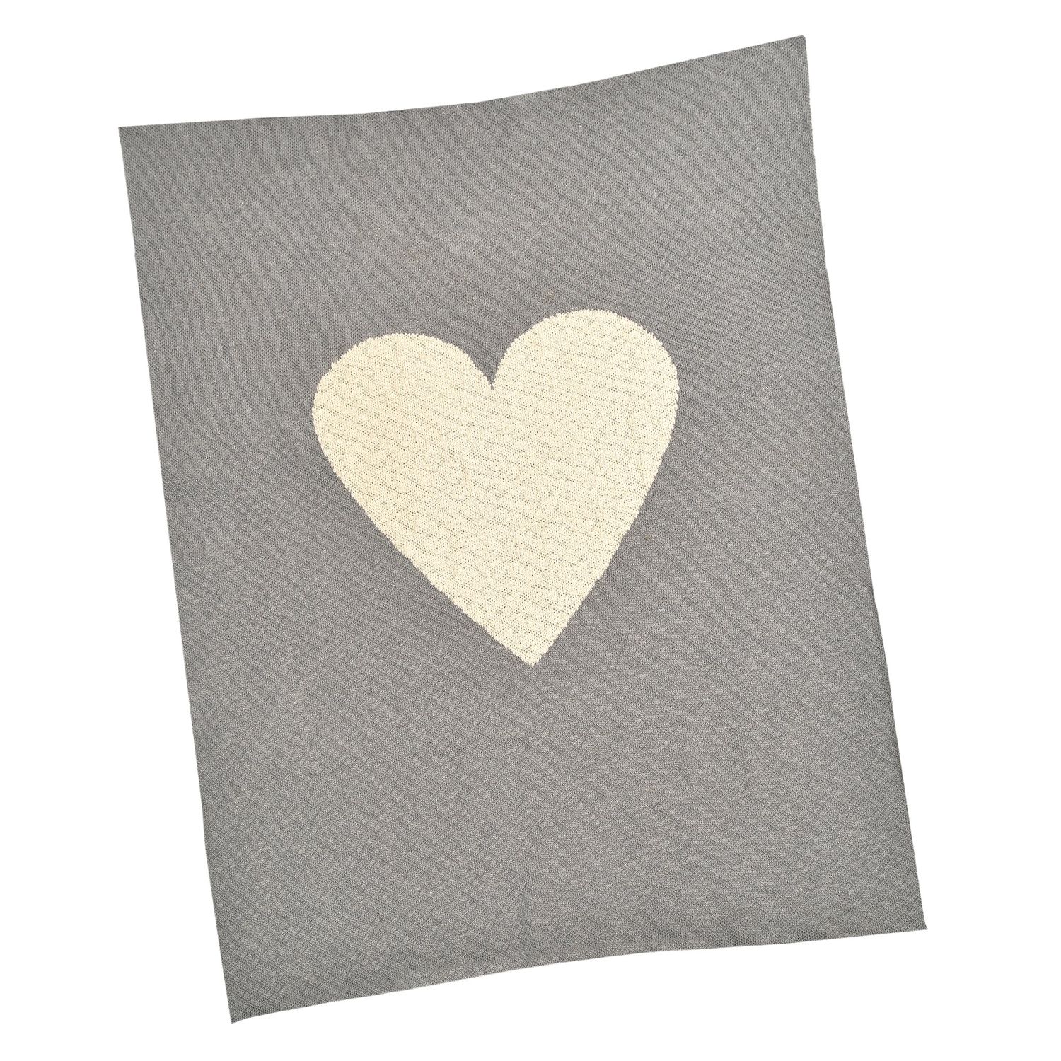 Couverture 100% coton épaisse pour bébé - Coeur