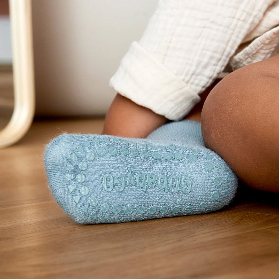 Bas anti-glisse en coton BIO pour bébé