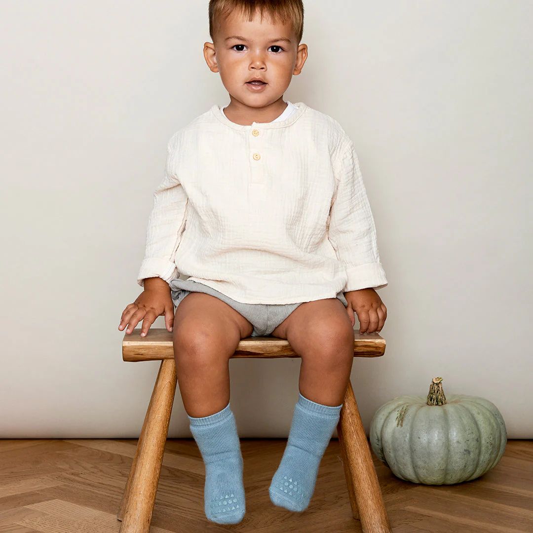 Bas anti-glisse en coton BIO pour bébé