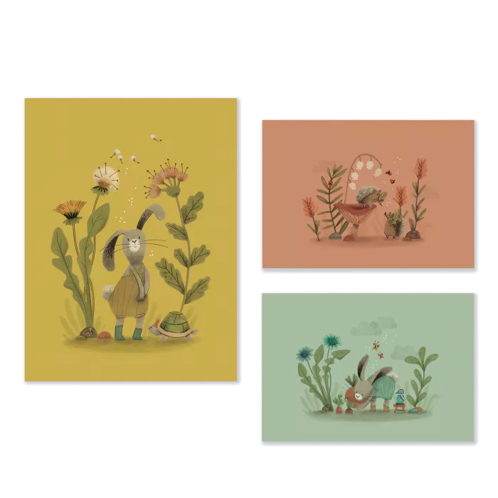 Trois petits lapins - Série d&#39;affiches (3)