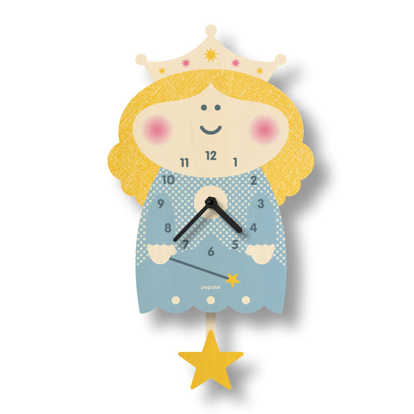 Horloge 3D à pendule quartz fait main bouleau - PRINCESSE