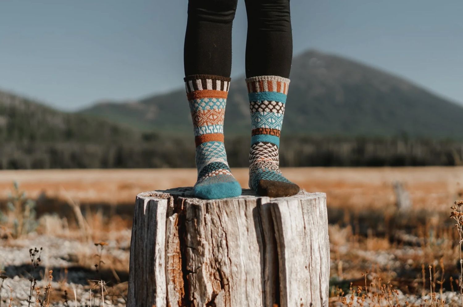 Chausettes Noix De Grenoble en laine merino et coton 100% recyclé