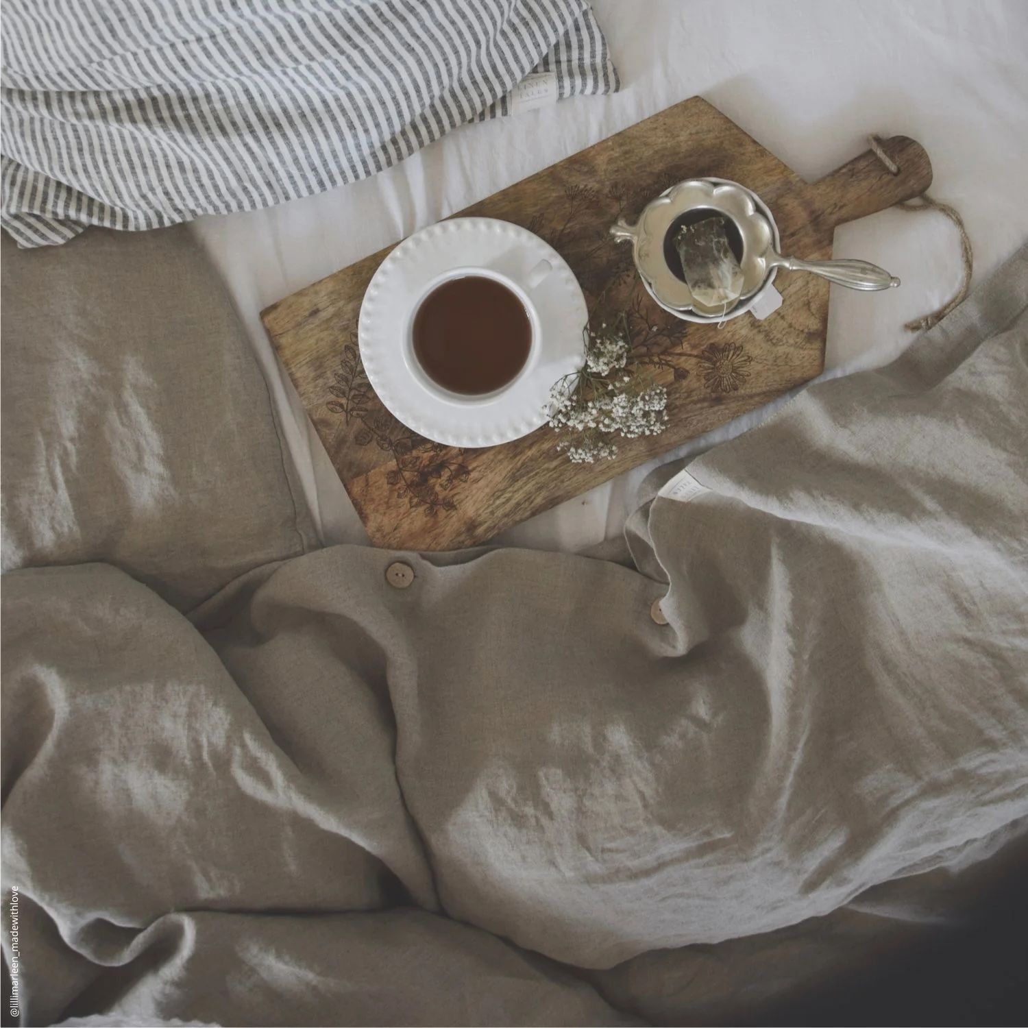 Couvre duvet Queen NATUREL