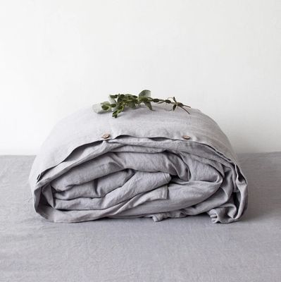 Couvre duvet KING Gris pâle