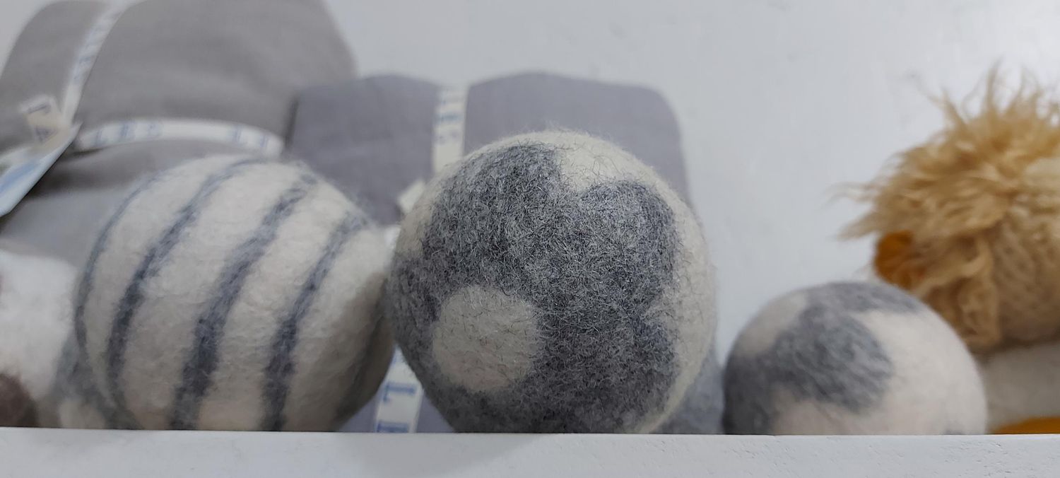 Fleur : Boule de séchage avec motif à la main FAIRTRADE (Nepal)