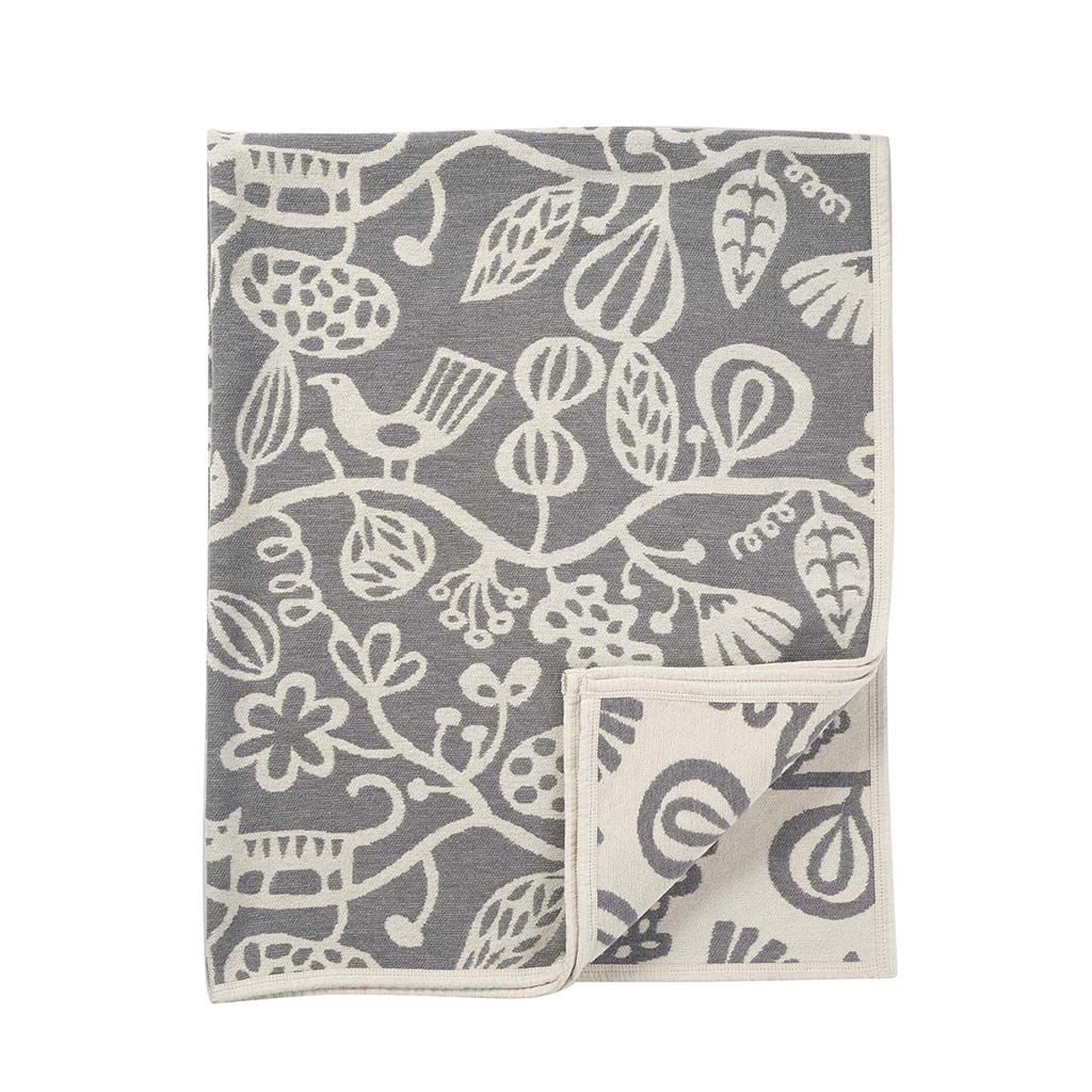 Couverture 100% coton biologique JARDIN BOTANIQUE 140x180 cm