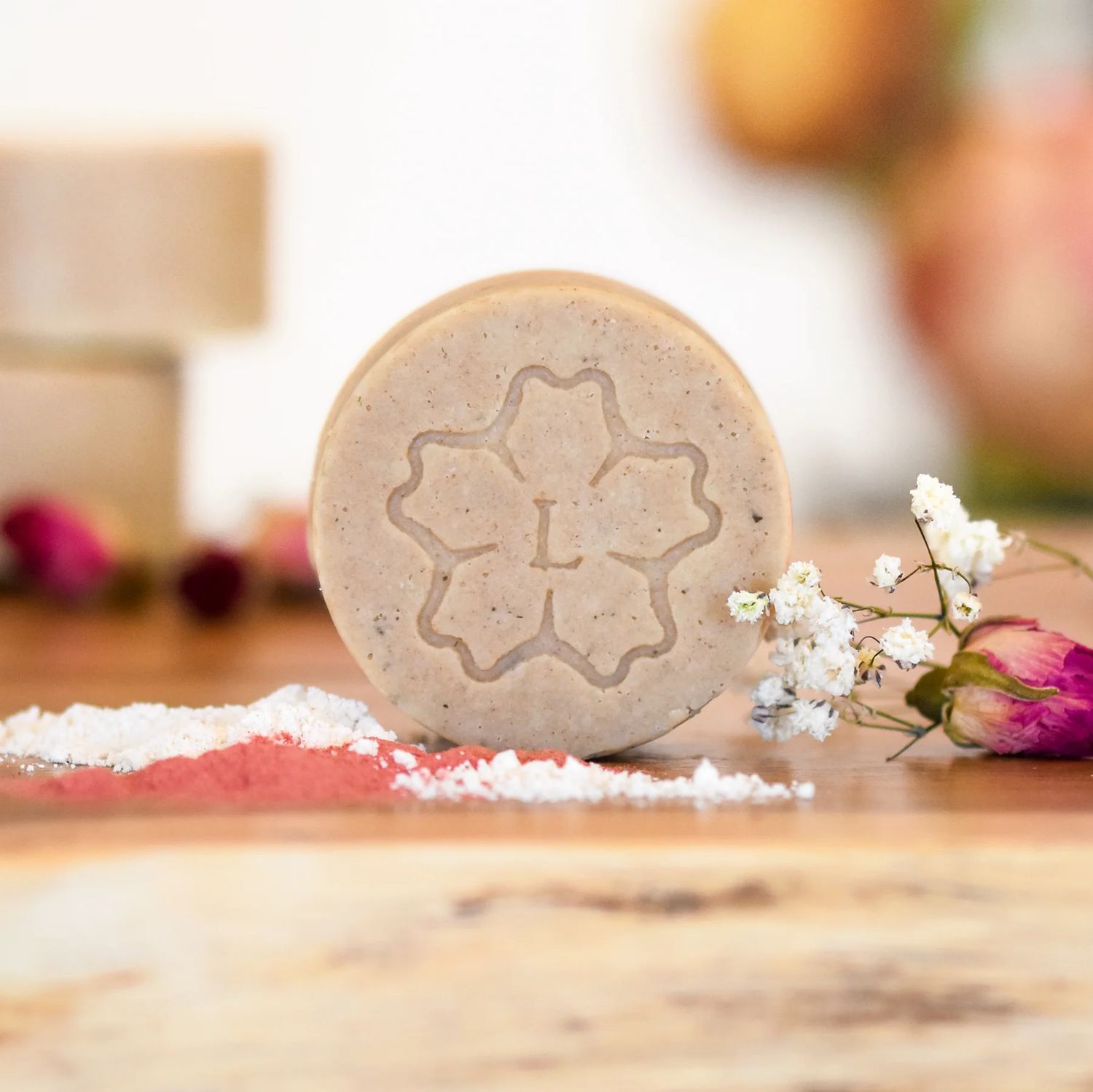 Barre nettoyante pour le visage Peau mature - Rose musquée &amp; algues