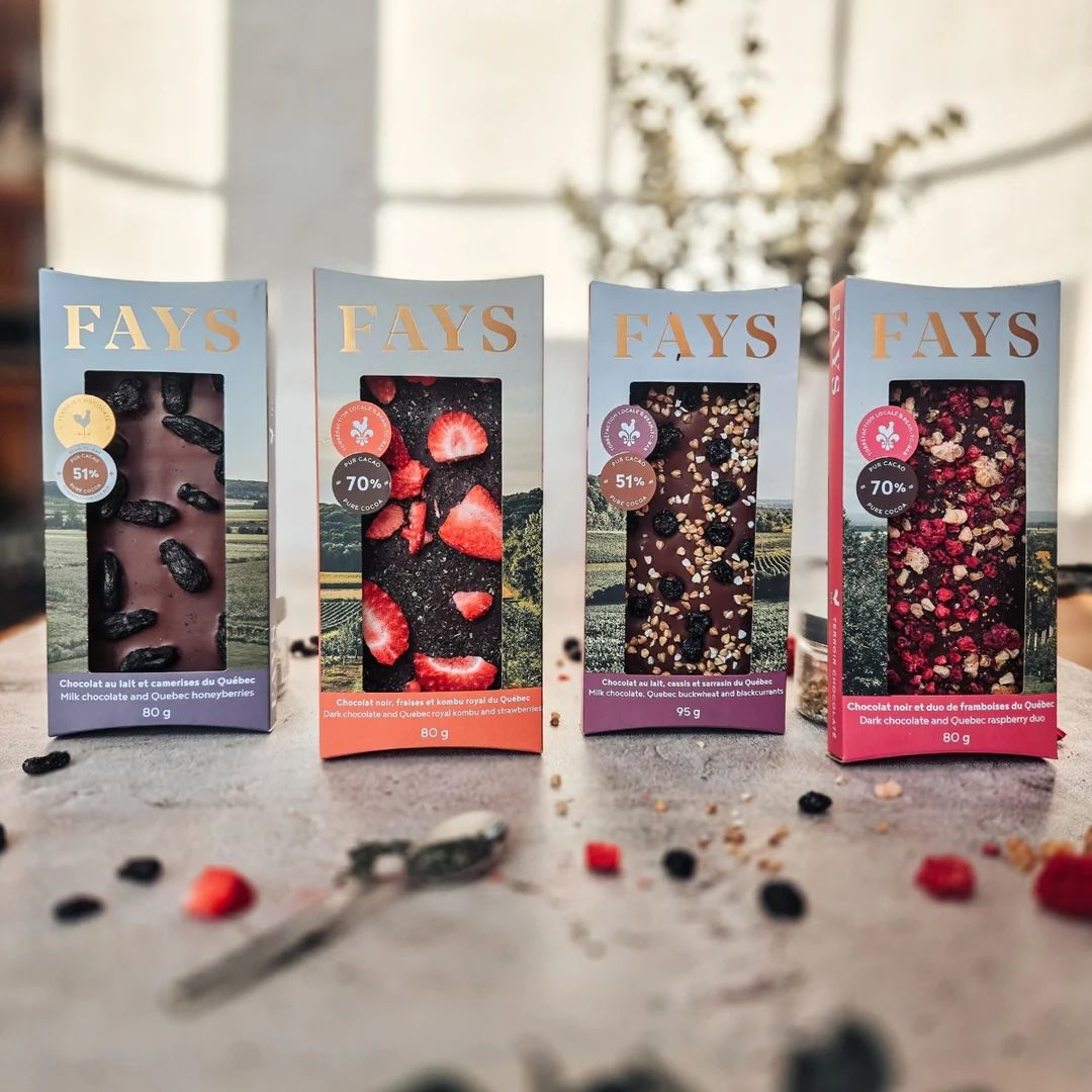 Tablette de chocolat au lait 51% aux camerises (beantobar) (Qc)