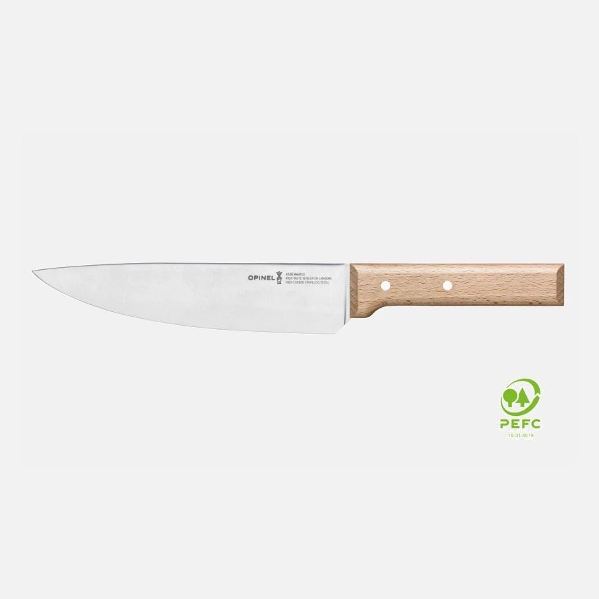 Trio Parallèle d&#39;Opinel : couteau de CHEF, couteau à découper &amp; couteau d&#39;office (Fr)