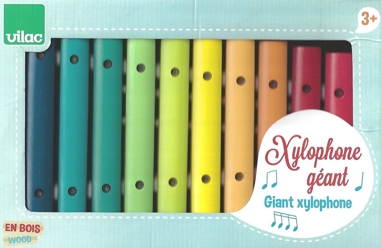 Xylophone arc-en-ciel géant en bois