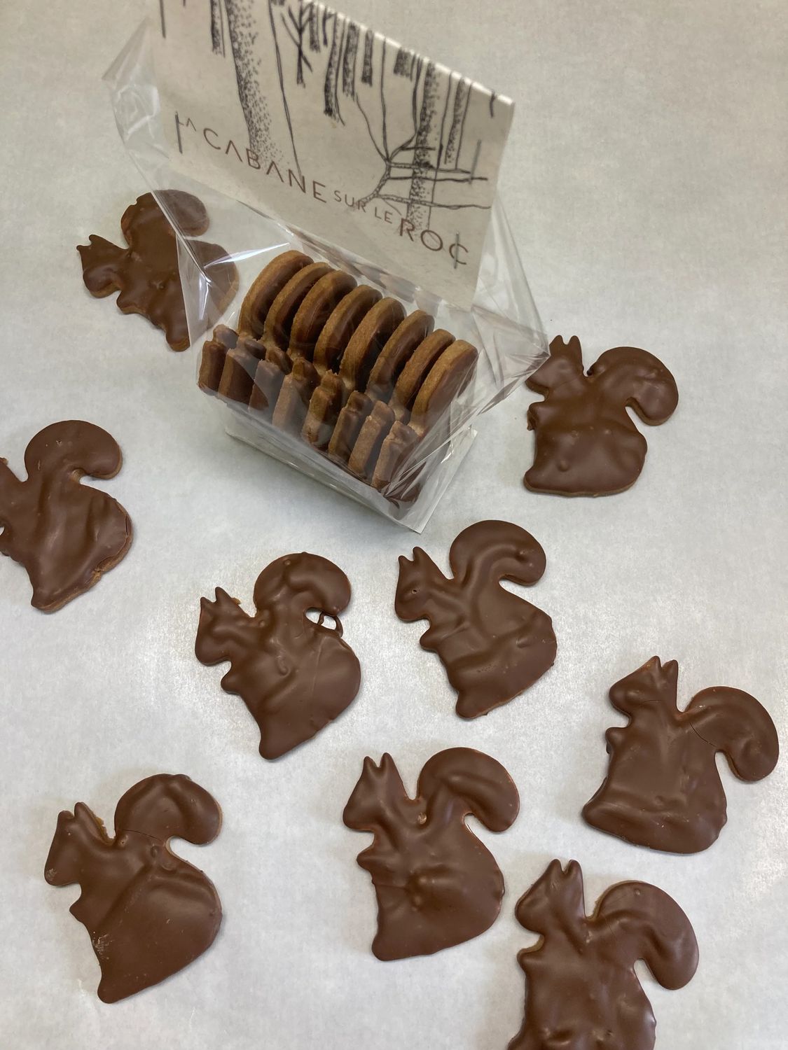 Collection Pâques : Sablés écureuils avec chocolat au lait - Cabane sur le roc (Qc)