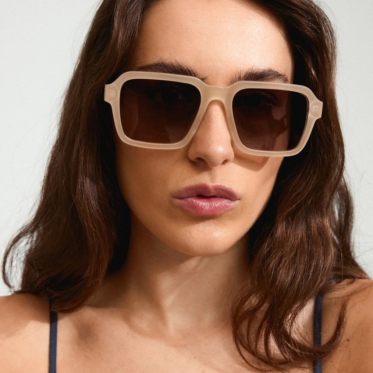Lunettes de soleil Addilyn -  Lait au chocolat &amp; or