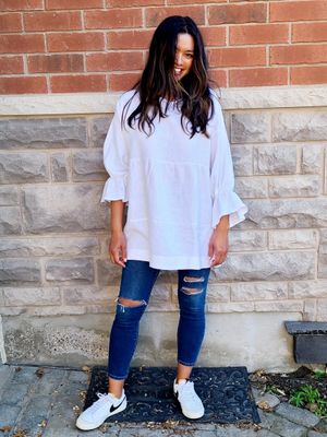Chemise en lin Toscan de Raquel de Pico en blanche manche pincée M/M (Cdn)