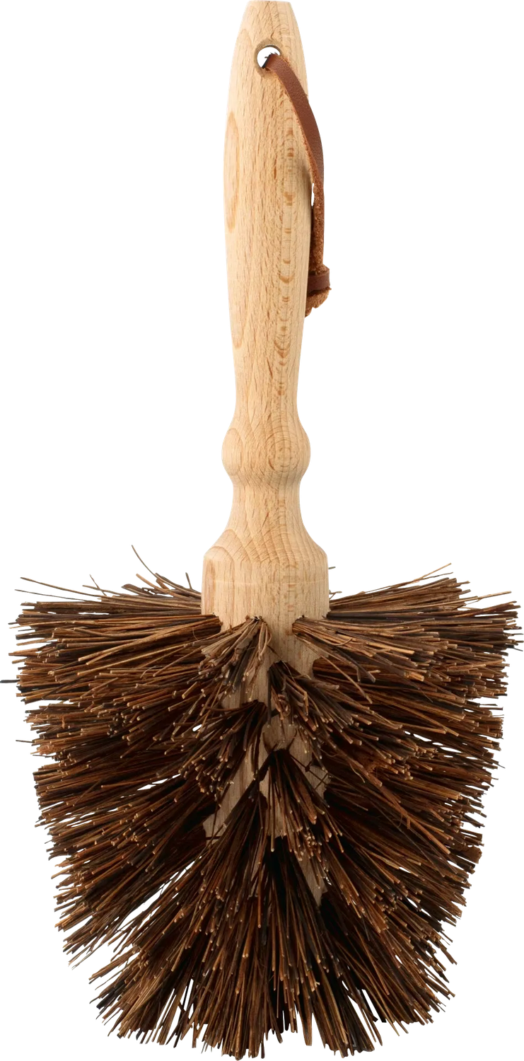 Brosse à pot de fleurs conique en hêtre huilé (All)