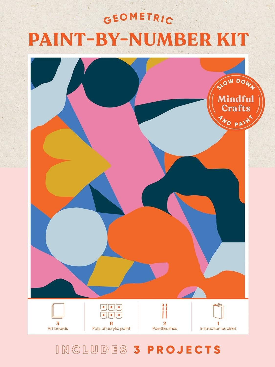 3-project Paint-by-Number Kit : Geometric by Marleigh Culver