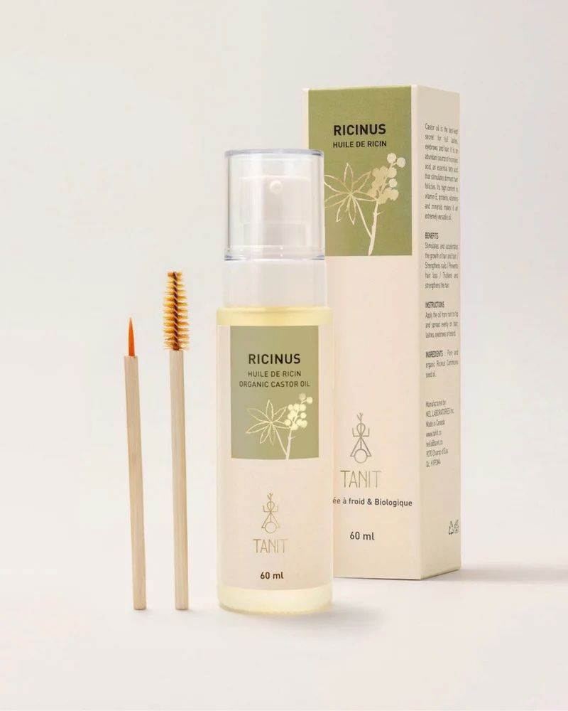 Huile de ricin pur et biologique avec brosse mascara et pinceau eyeliner (Qc)