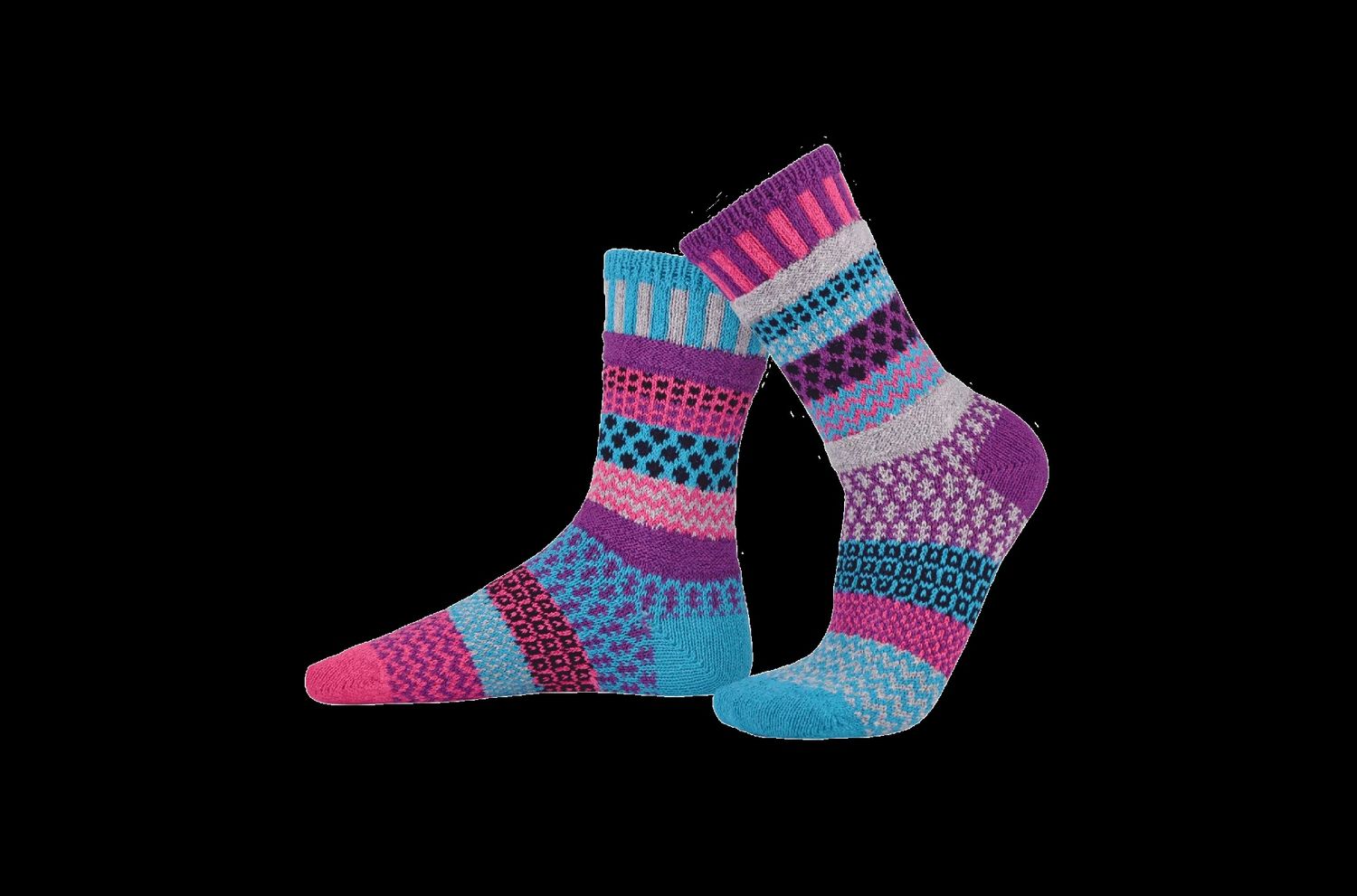 Chausettes Solmate en coton 100% recyclé, Couleur: Figue, Taille: Petit