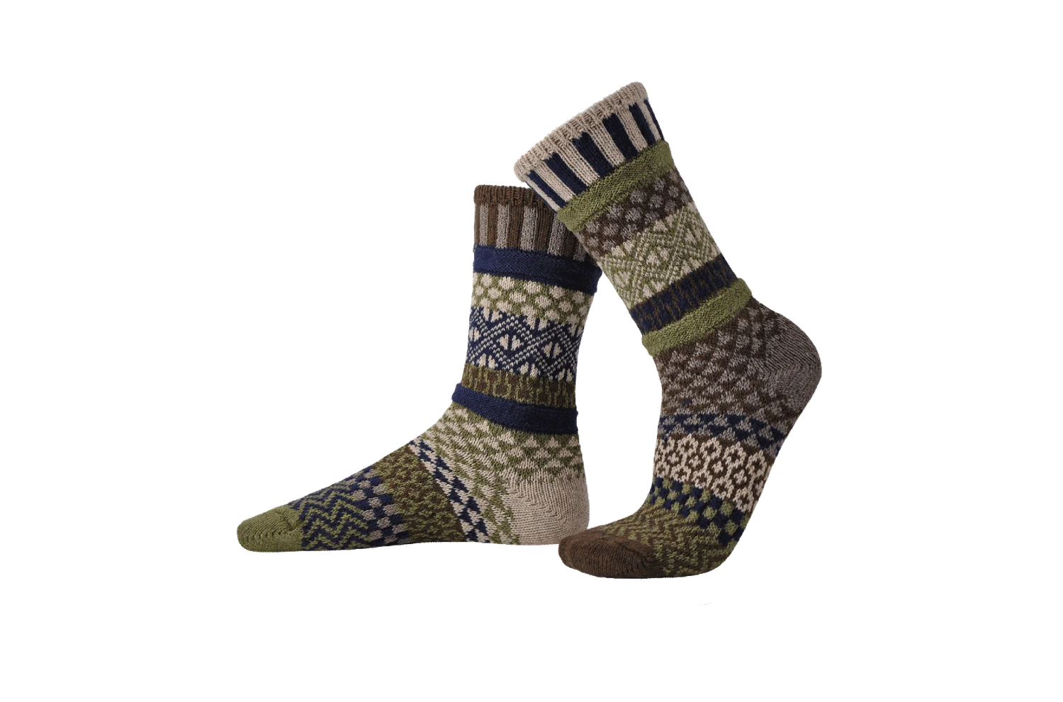 Chausettes Solmate en laine merino et coton 100% recyclés, Couleur: Bamboo, Taille: Petit