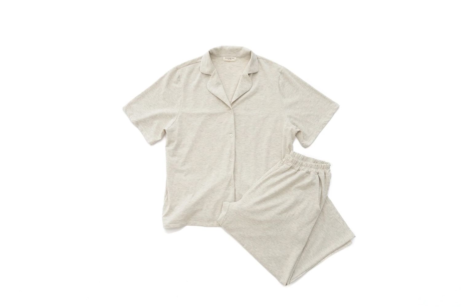 ENSEMBLE «Convalescence» avec poches intérieures en coton de qualité supérieure - Avoine - 2 mcx