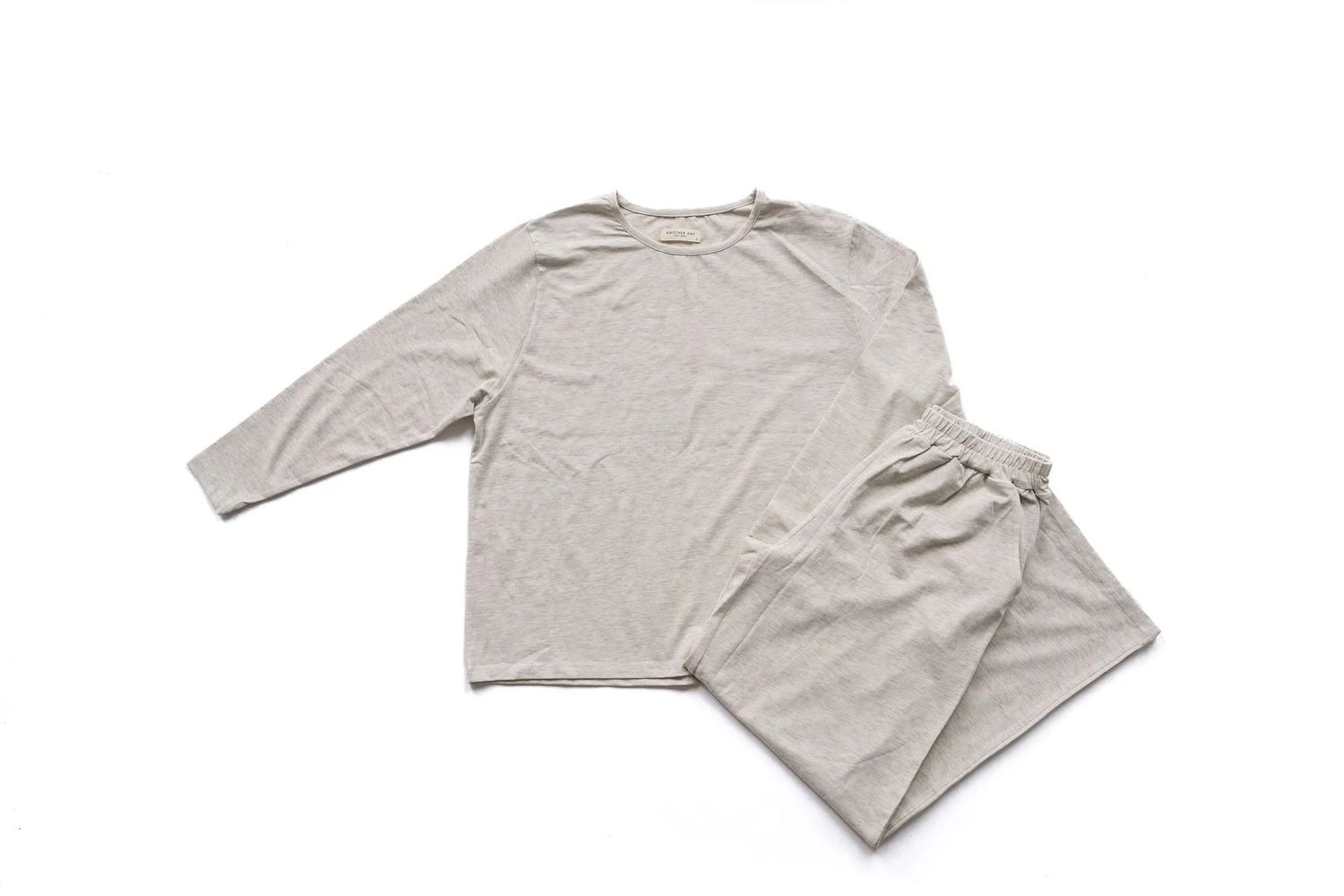 ENSEMBLE confo-chic en coton de qualité supérieure - Manches longues - Avoine - 2 mcx XS à 2XL