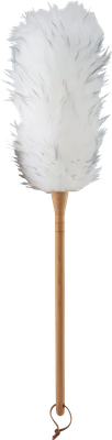 Plumeau en fourrure d‘agneau hêtre huilé 75cm