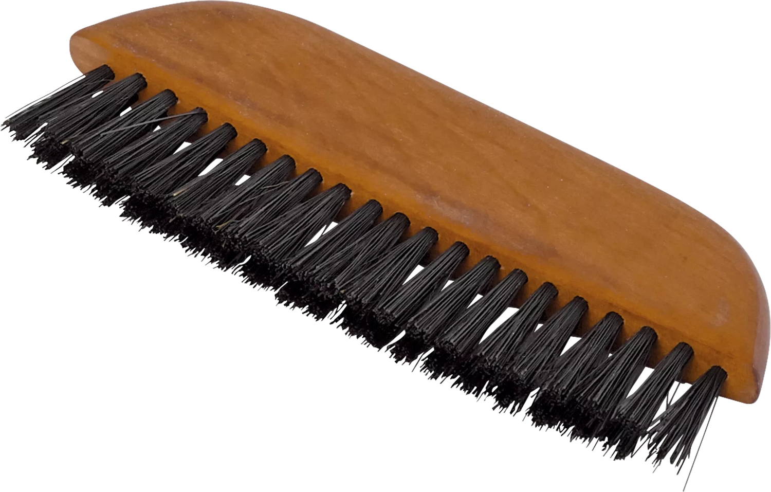 Pocket clothes brush in oiled pearwood