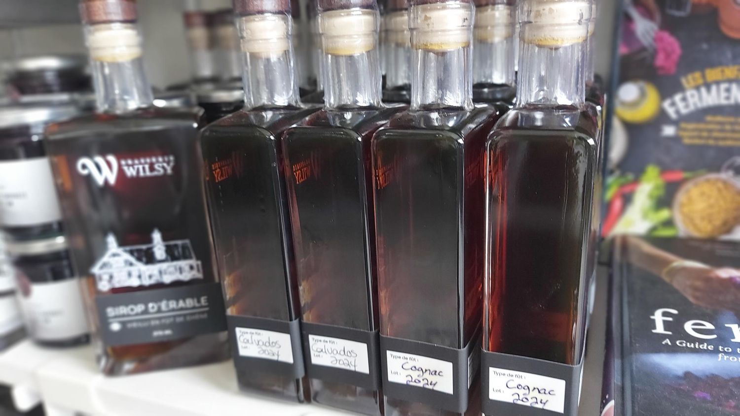 Sirop d'érable vieilli en fût de COGNAC (Saint-Placide)