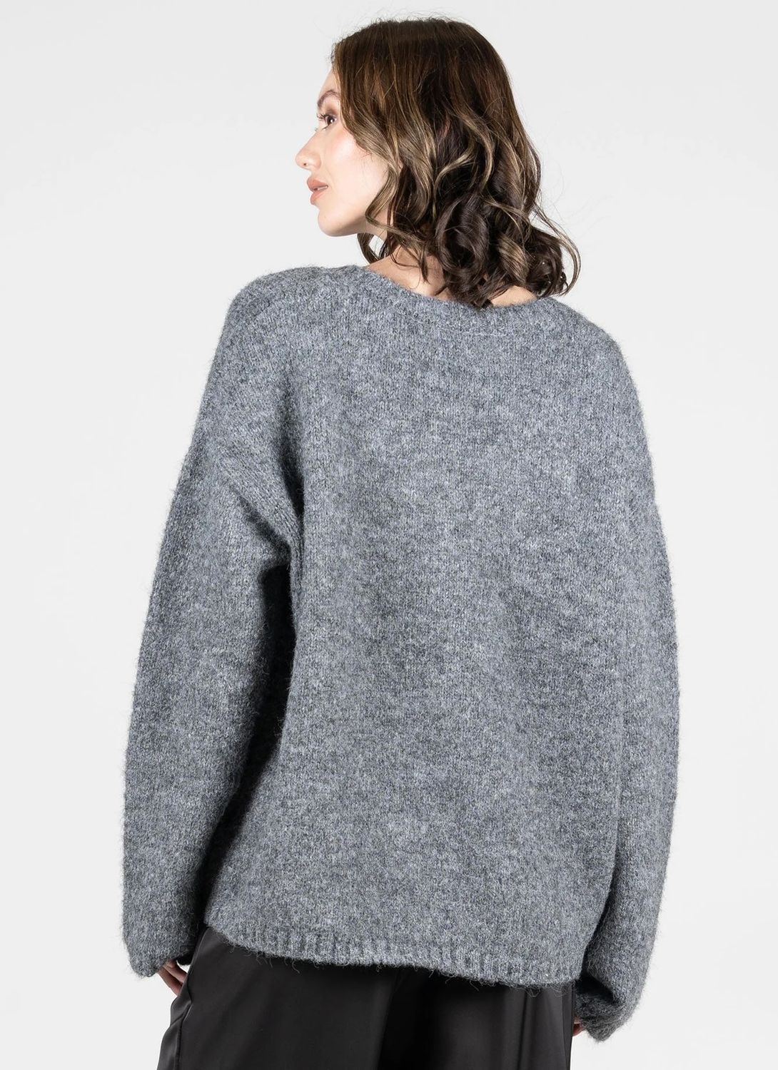 Cardigan "oversize" - Gris - Taille unique