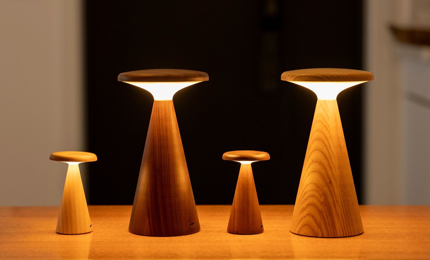 Lampe de table Sylva en bois - grande