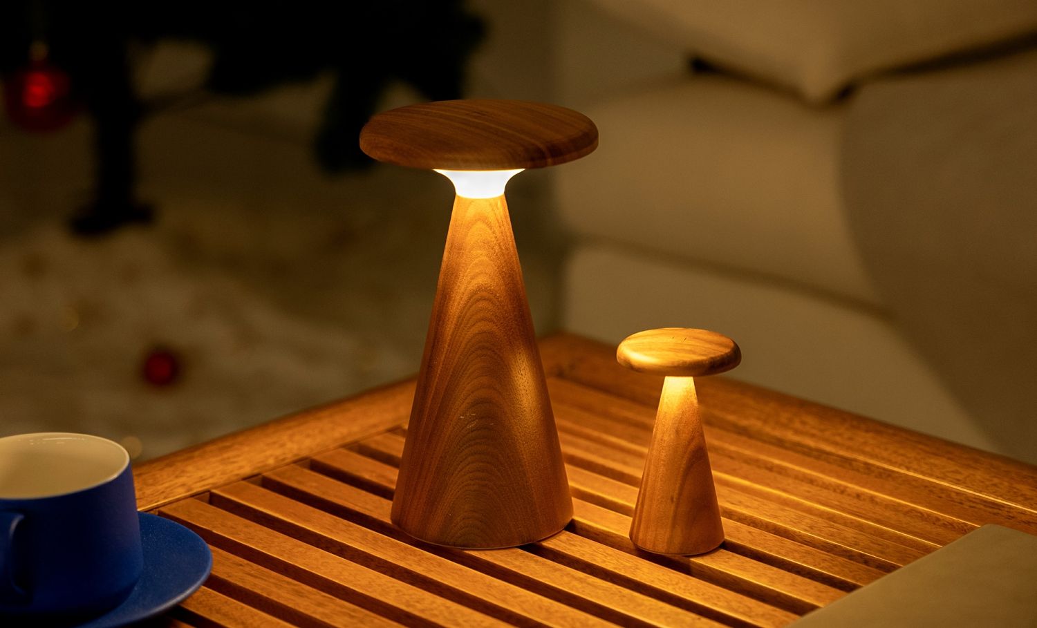 Lampe de table Sylva en bois - grande