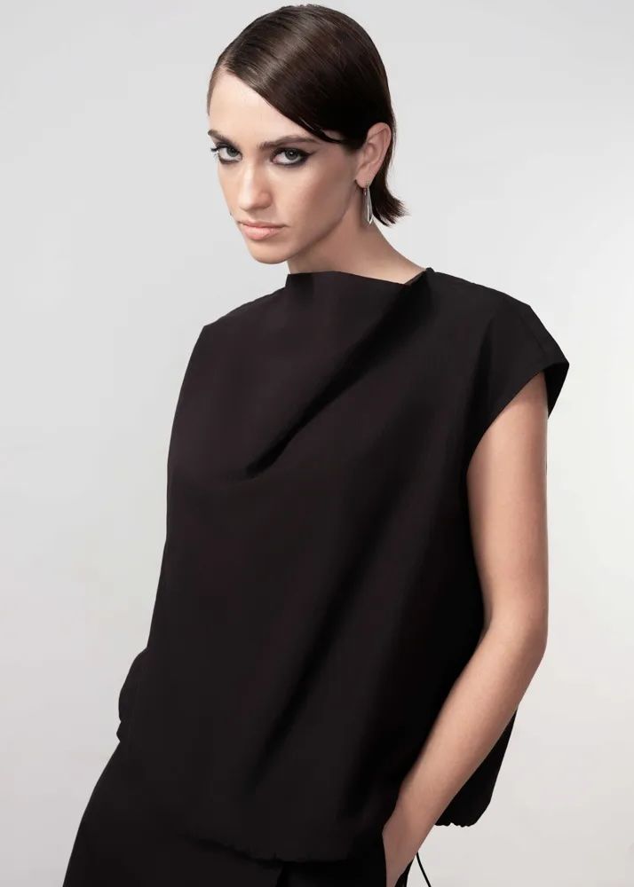 Chemisette pliée - blanc