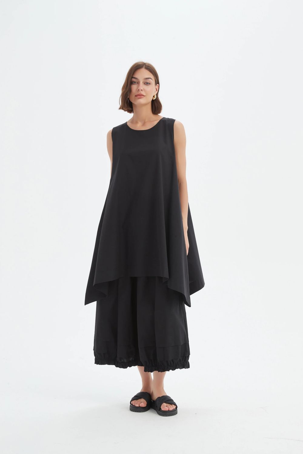 Haut sans manches évasé - noir