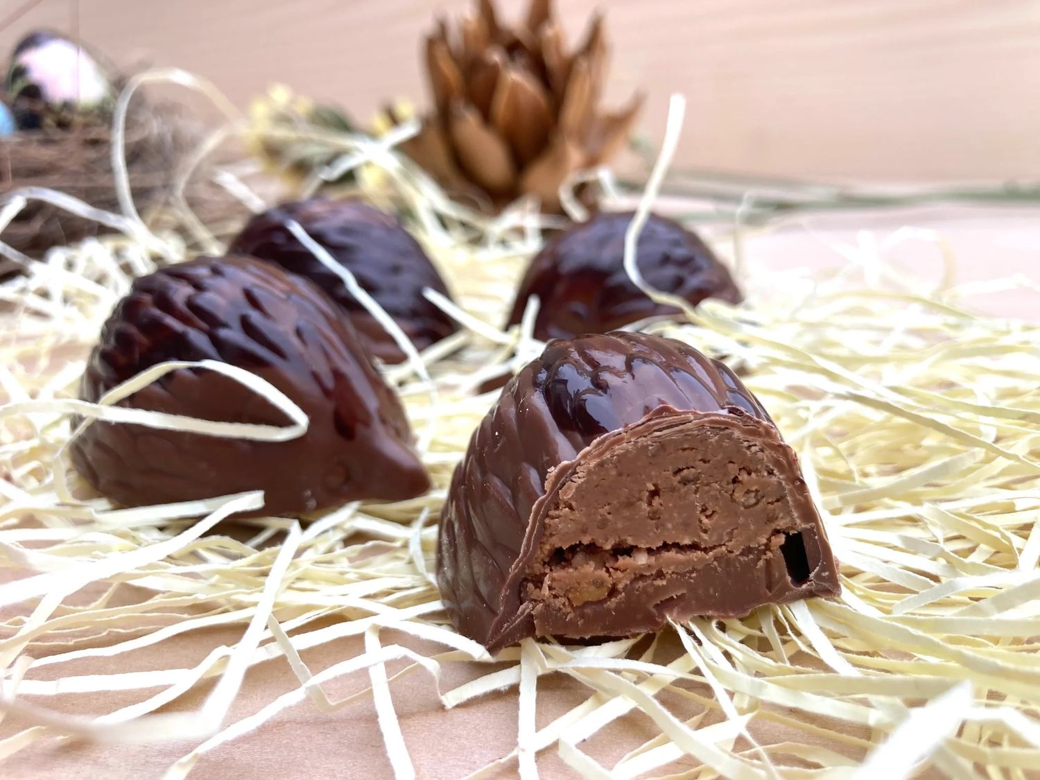 Collection Pâques : Souris pralinées chocolat lait - Cabane sur le roc (Qc)