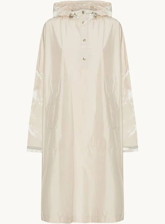 Poncho imperméable Ilse Jacobsen - crème avec motif