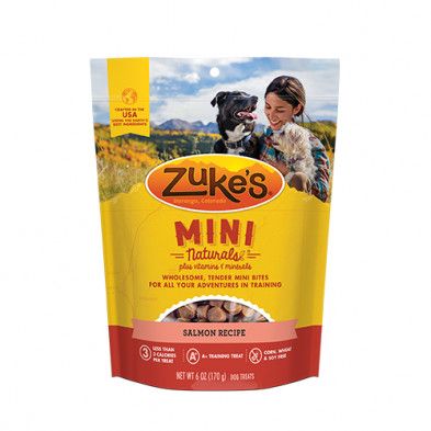 Zuke&#39;s Mini Naturals Salmon Recipe Dog Treat 6oz