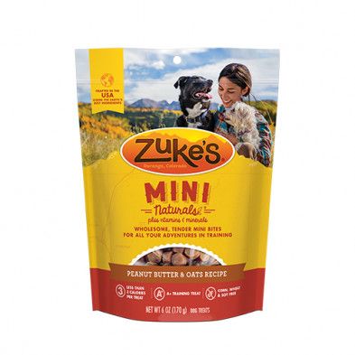 Zuke&#39;s Mini Naturals Peanut Butter &amp; Oats Recipe Dog Treat 6oz