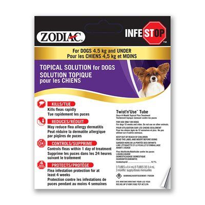 Zodiac Zodiac Infestop Topical Flea Adulticide For Dogs Under 4.5Kg