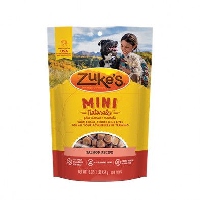 Zuke&#39;s Mini Naturals Salmon Recipe Dog Treat 1lb