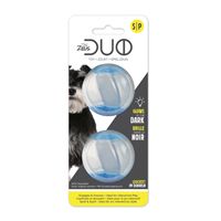 Zeus Glow in the Dark Duo Ball with Squeaker 5 cm 2 Pack