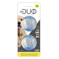 Zeus Glow in the Dark Duo Ball with Squeaker 6.3 cm 2 Pack