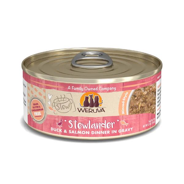 Weruva Stewlander Duck and Salmon in Gravy Canned Cat Food 5.5 oz