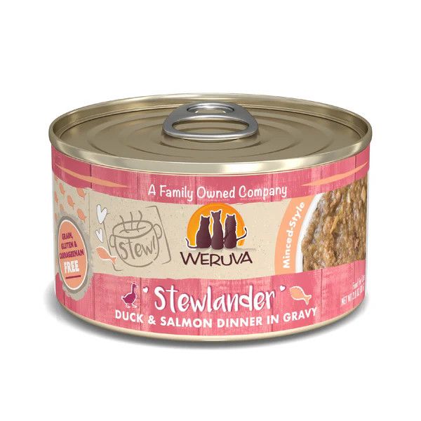 Weruva Stewlander Duck and Salmon in Gravy Canned Cat Food 2.8 oz
