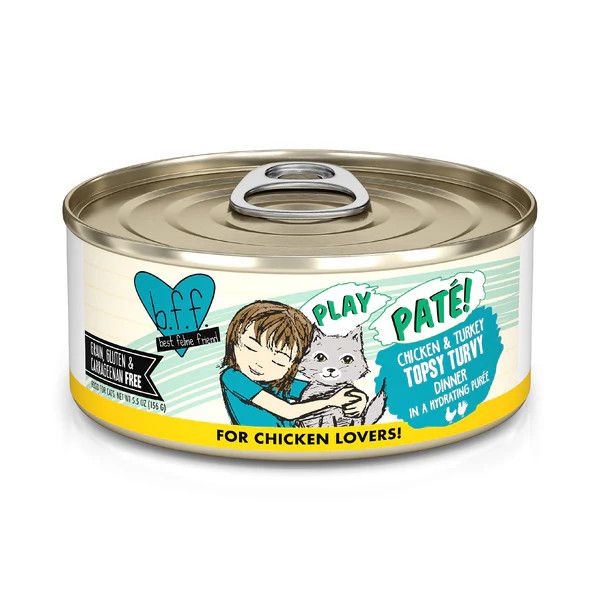 Weruva PLAY Pate Chicken and Turkey Topsy Turvy Canned Cat Food 5.5 oz