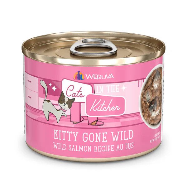 Weruva Kitty Gone Wild Salmon, Tuna and Sardines Canned Cat Food 6 oz