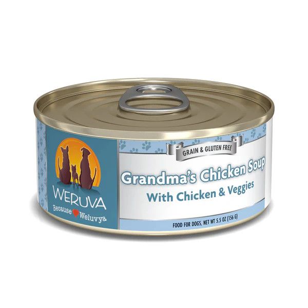 Weruva Grandma&#39;s Chicken and Veggie Soup Canned Dog Food 5.5 oz